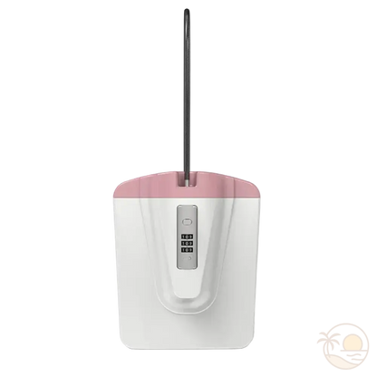 coffre fort plage blanc rose