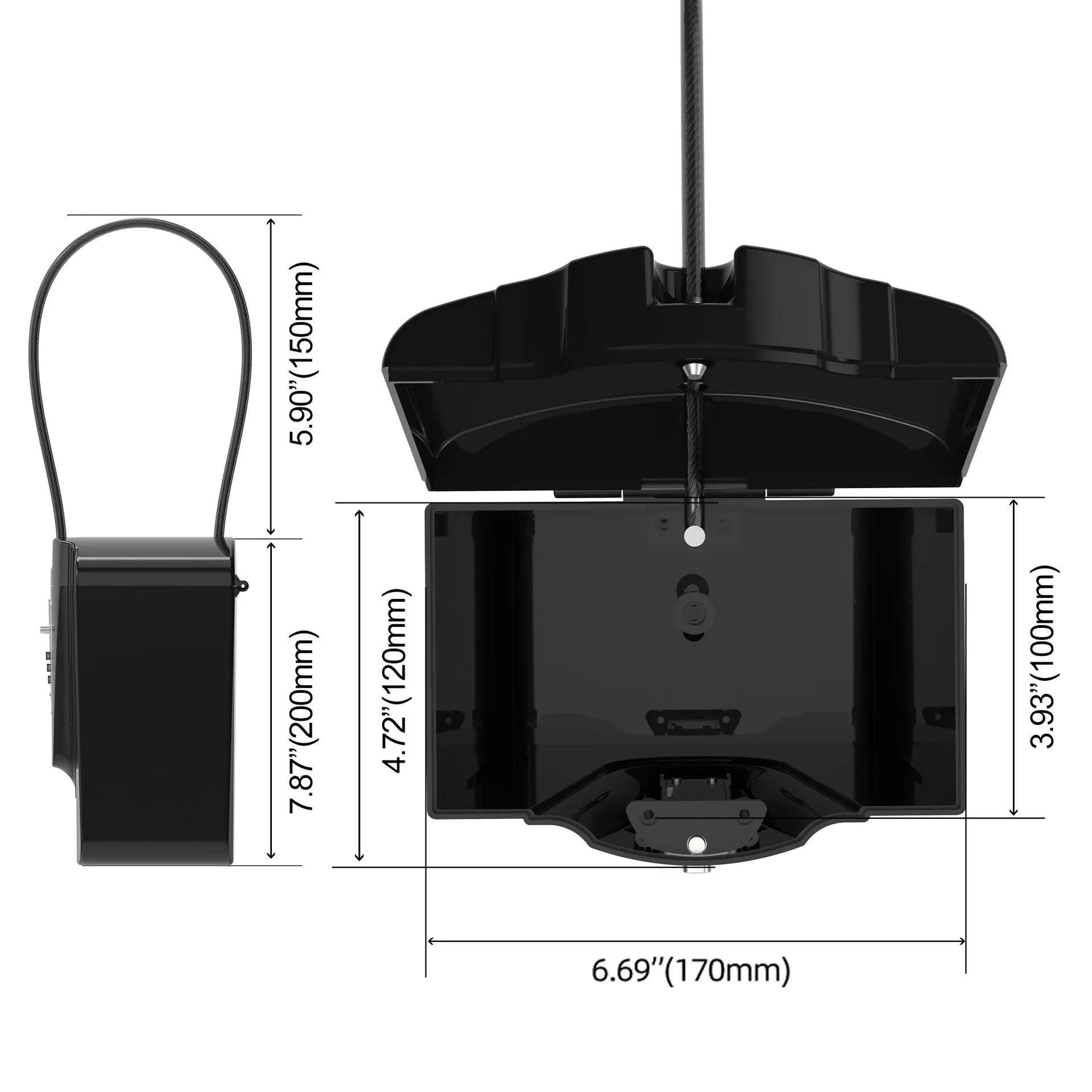 coffre fort plage noir dimensions
