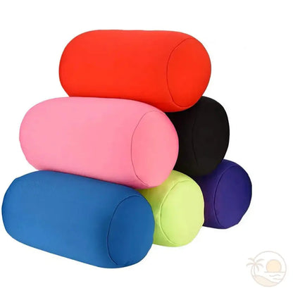 coussin de plage microbille bleu vert rouge noir
