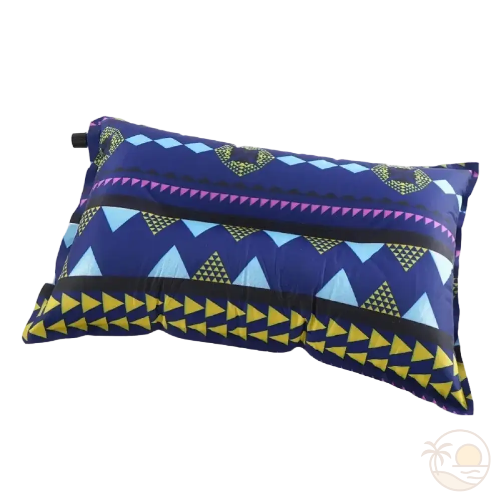 coussin de plage tissu bleu marine gonfle