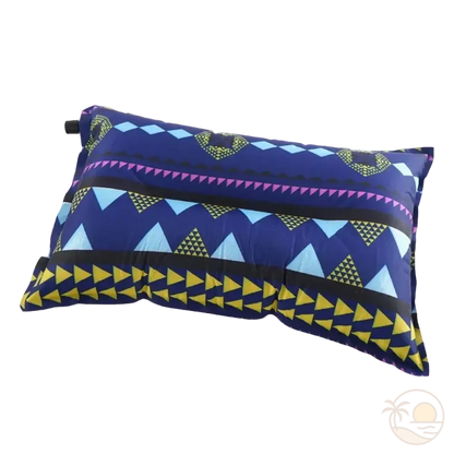 coussin de plage tissu bleu marine gonfle