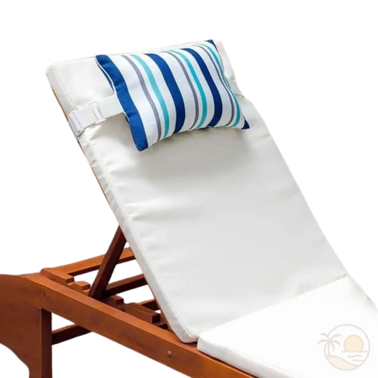 coussin pour chaise de plage bleu transat