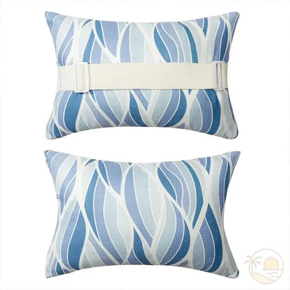 coussin pour chaise de plage feuilles bleues