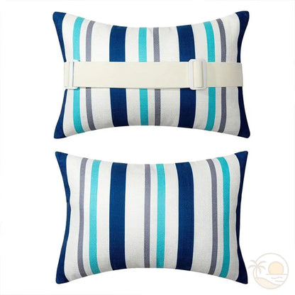 coussin pour chaise de plage rayures bleues