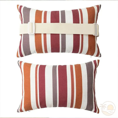 coussin pour chaise de plage rayures rouges