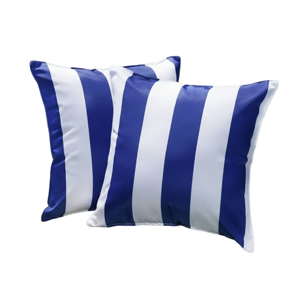 coussins de plage bleu