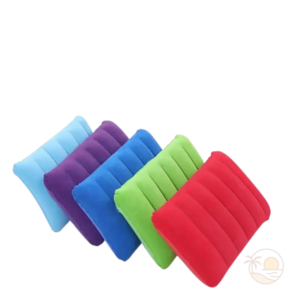 coussins de plage gonflables rouge vert bleu violet