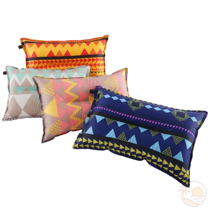 coussins de plage tissu orange gris rose bleu marine