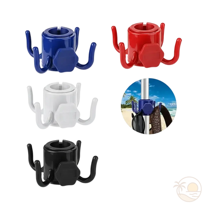 crochets parasols bleu rouge blanc noir