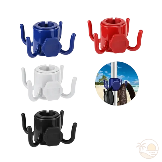 crochets parasols bleu rouge blanc noir