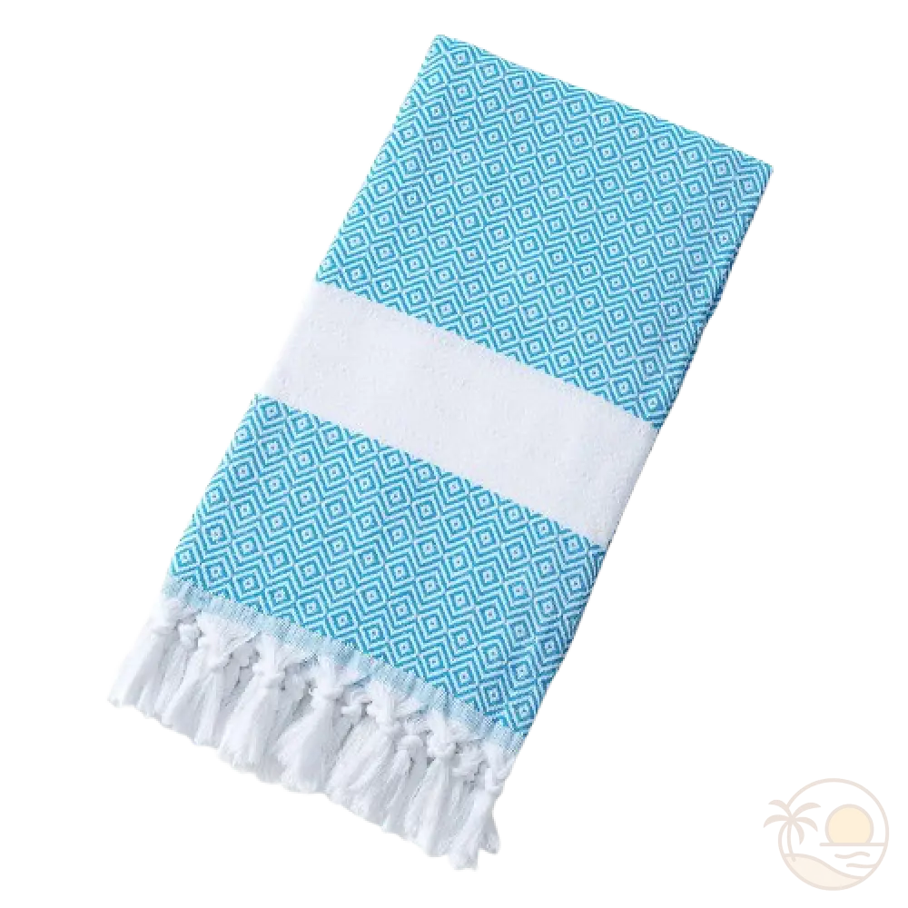 drap de plage fouta bleu