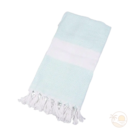 drap de plage fouta bleu clair