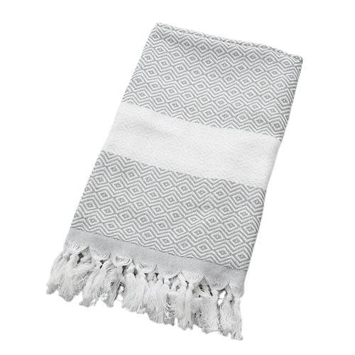 drap de plage fouta gris