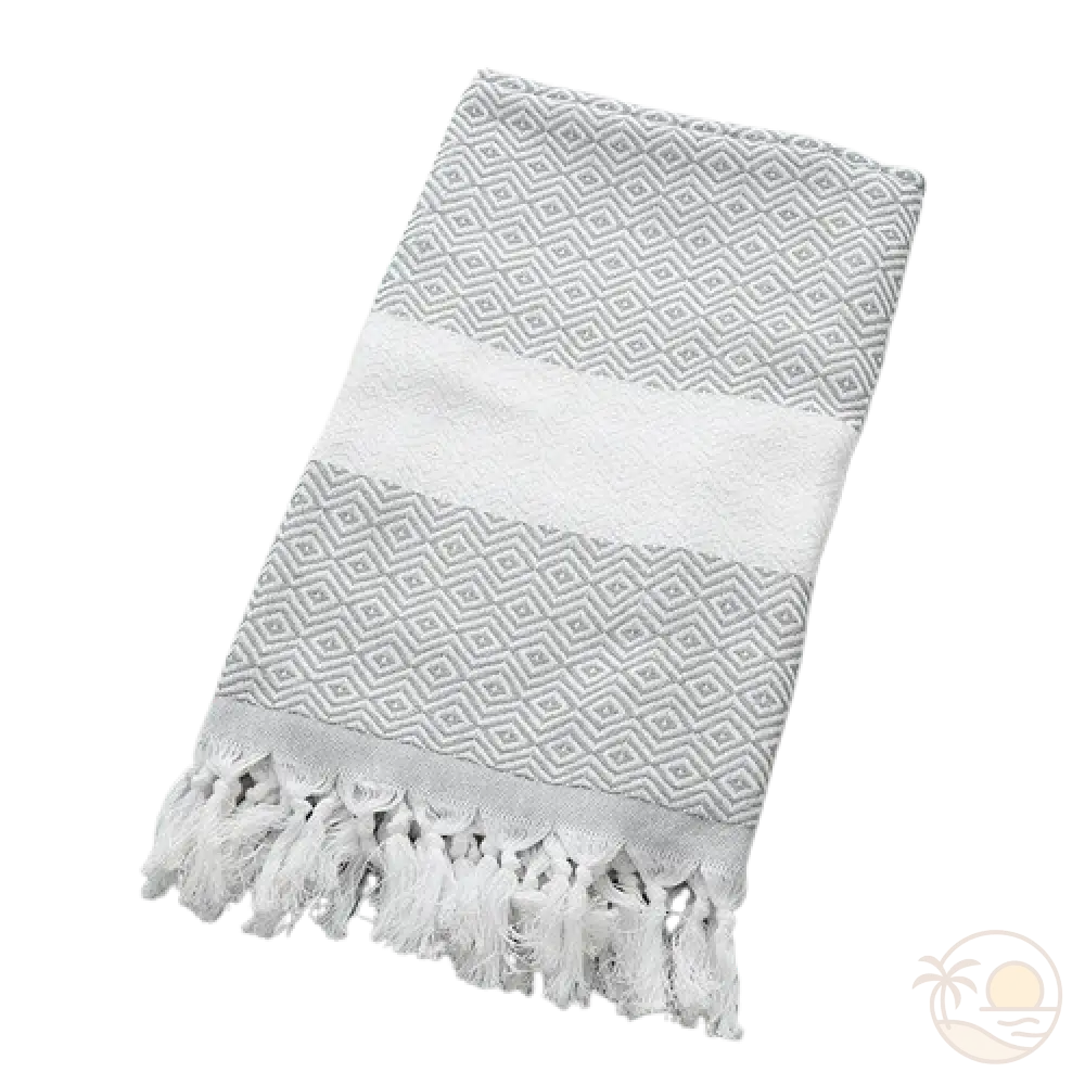 drap de plage fouta gris