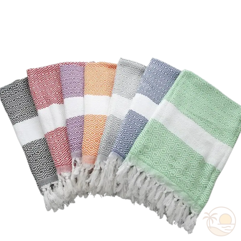 drap de plage fouta noir rouge violet orange gris bleu vert