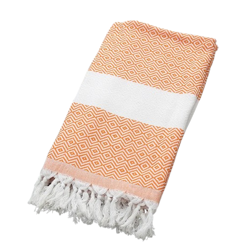 drap de plage fouta orange