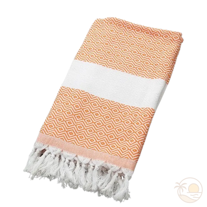 drap de plage fouta orange