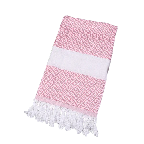 drap de plage fouta rose