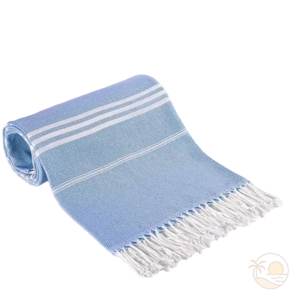 drap plage fouta bleu