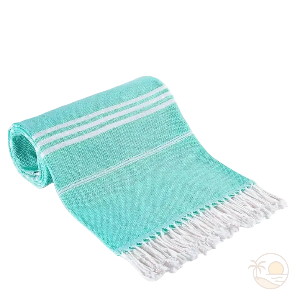 drap plage fouta bleu turquoise
