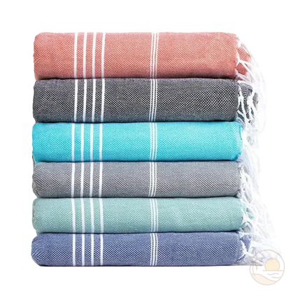 drap plage fouta rouge noir bleu gris vert marine