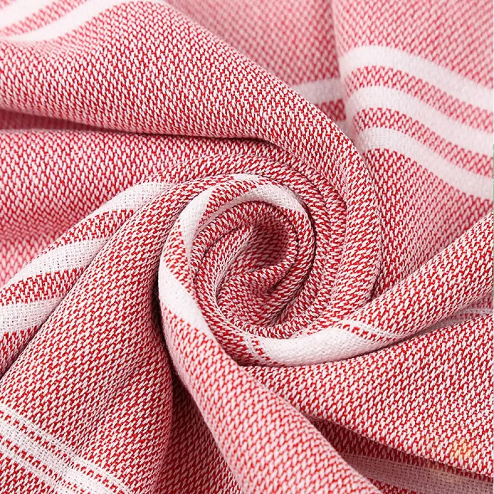 drap plage fouta rouge zoom tissu