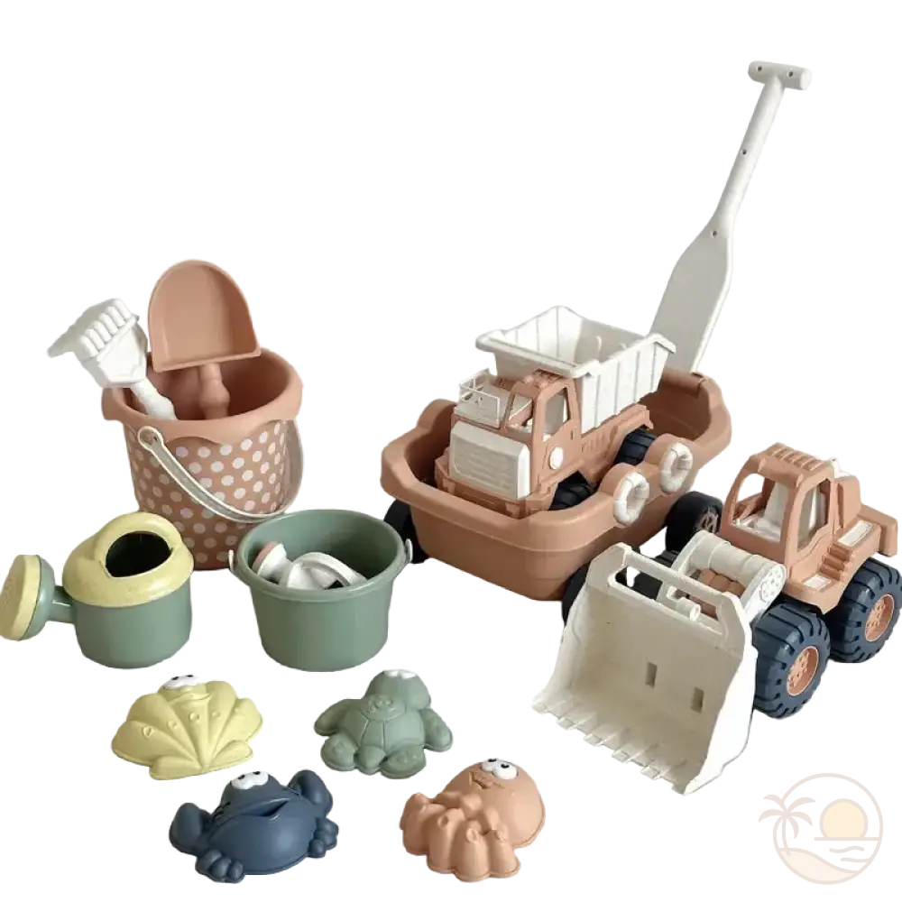 ensemble seau rateau pelle jeu de plage