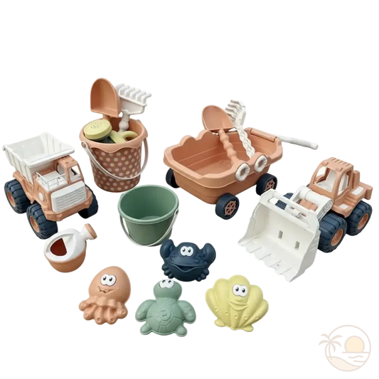 ensemble seau rateau pelle jeu de plage 2