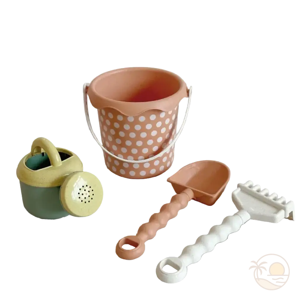 ensemble seau rateau pelle jeu de plage 4 pieces