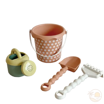 ensemble seau rateau pelle jeu de plage 4 pieces