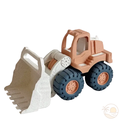 ensemble seau rateau pelle jeu de plage bulldozer