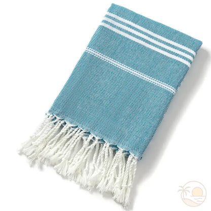 fouta de plage bleu