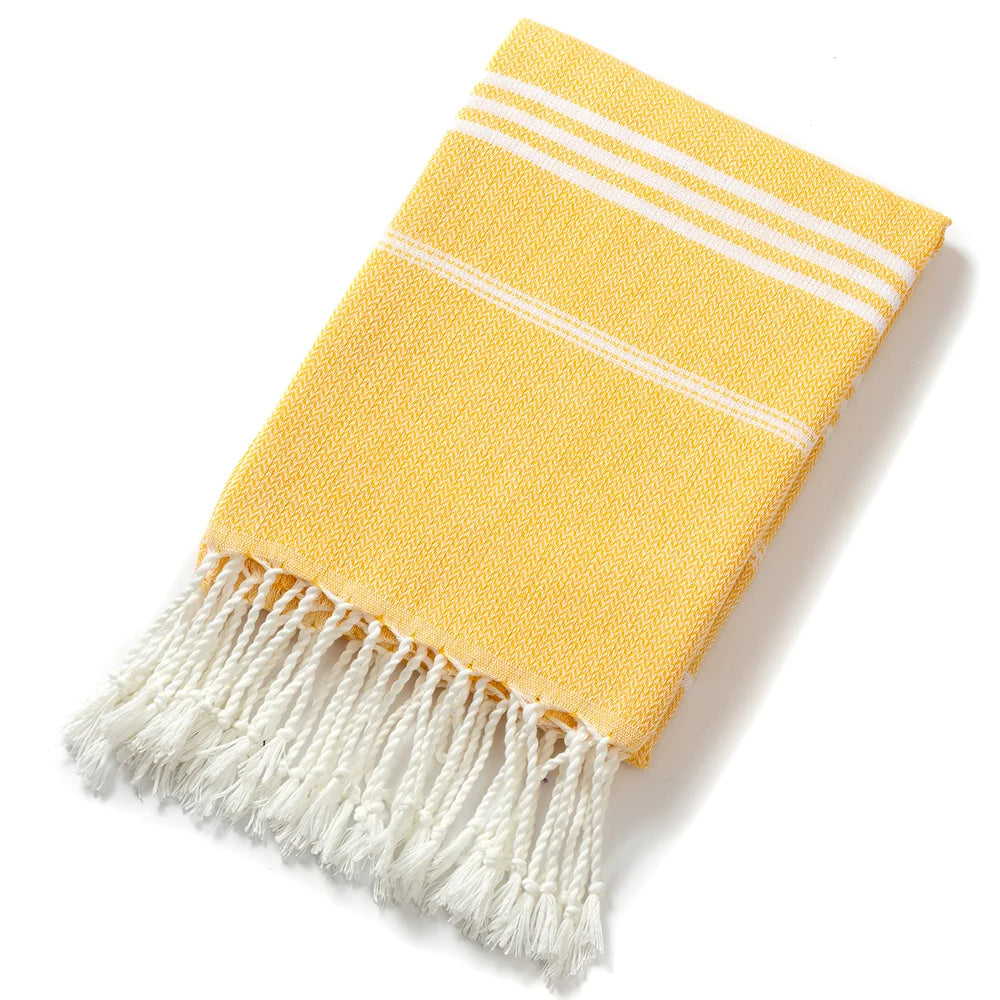 fouta de plage jaune