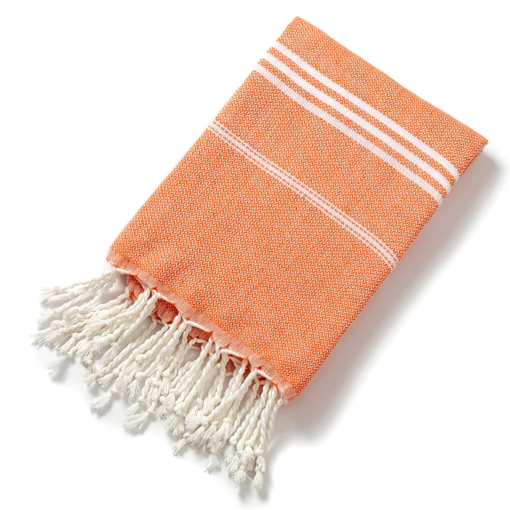 fouta de plage orange