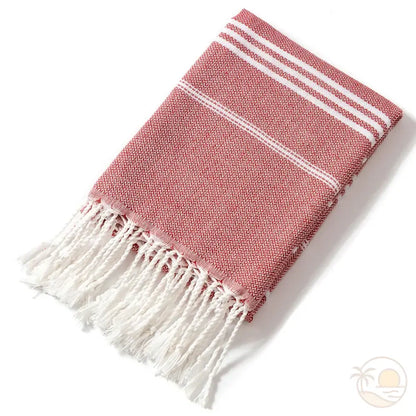fouta de plage rouge