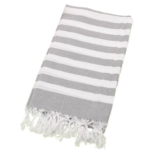 fouta drap de plage gris