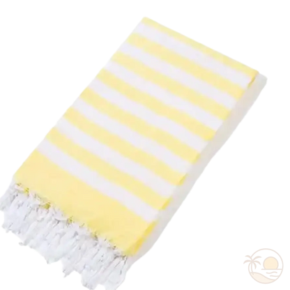 fouta drap de plage jaune