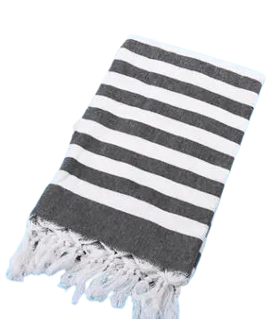 fouta drap de plage noir