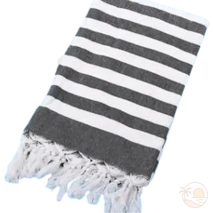 fouta drap de plage noir