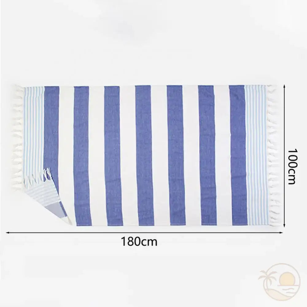 fouta plage coton bleu dimensions