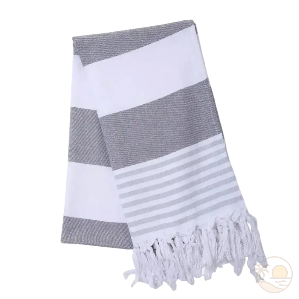 fouta plage coton gris