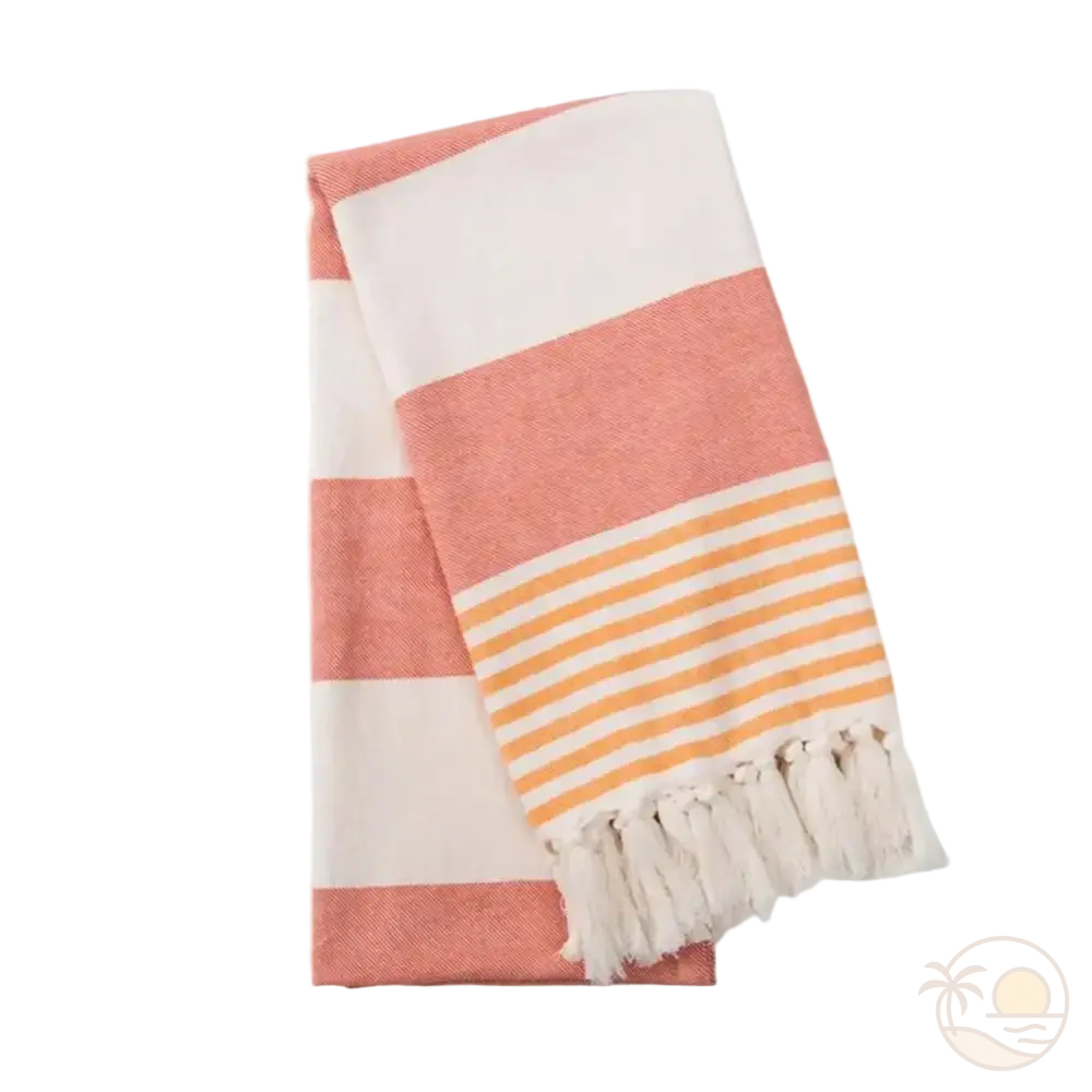 fouta plage coton orange