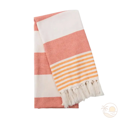 fouta plage coton orange