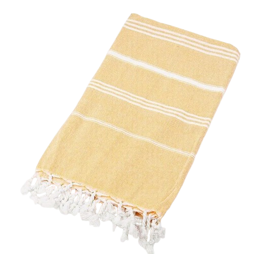 fouta plage jaune