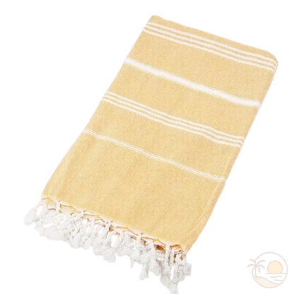 fouta plage jaune