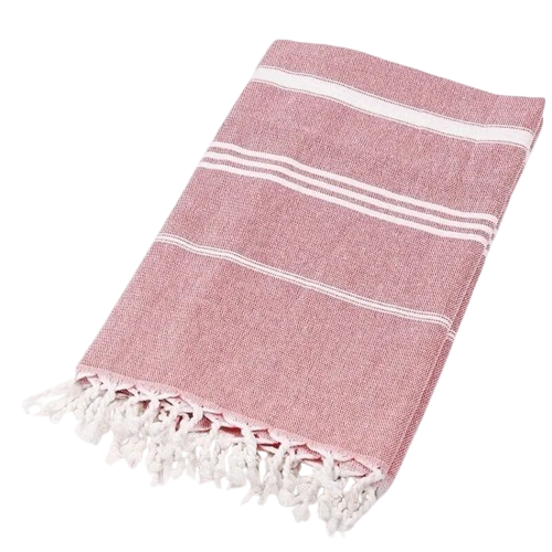 fouta plage rouge