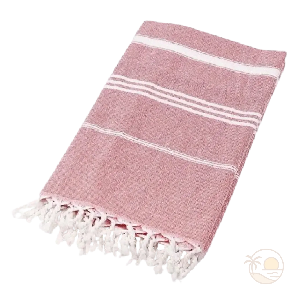 fouta plage rouge