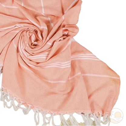 fouta plage xxl rouge roulee