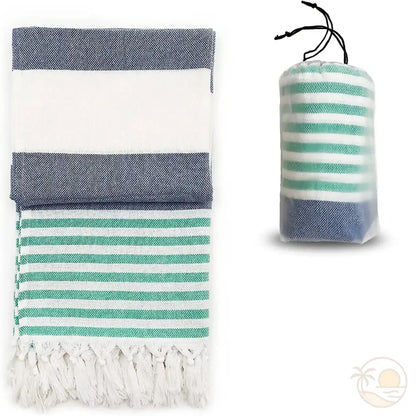 fouta pour la plage bleu