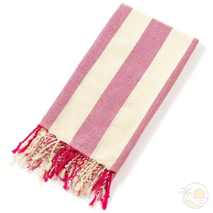 fouta serviette de plage rose